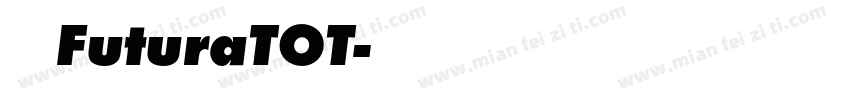 名称 FuturaTOT字体转换